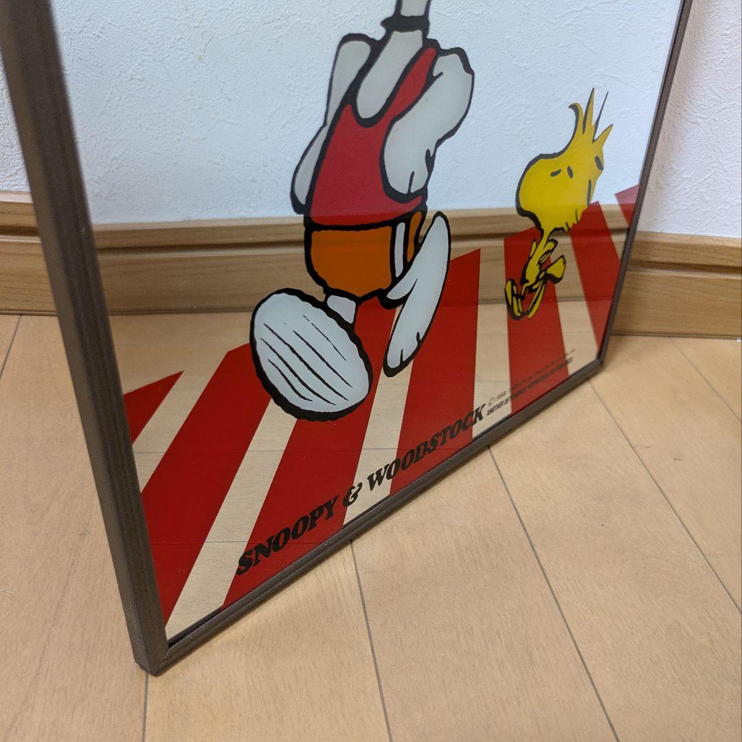 スヌーピー SNOOPY &WOODSTOCK パブミラーレトロヴィンテージ