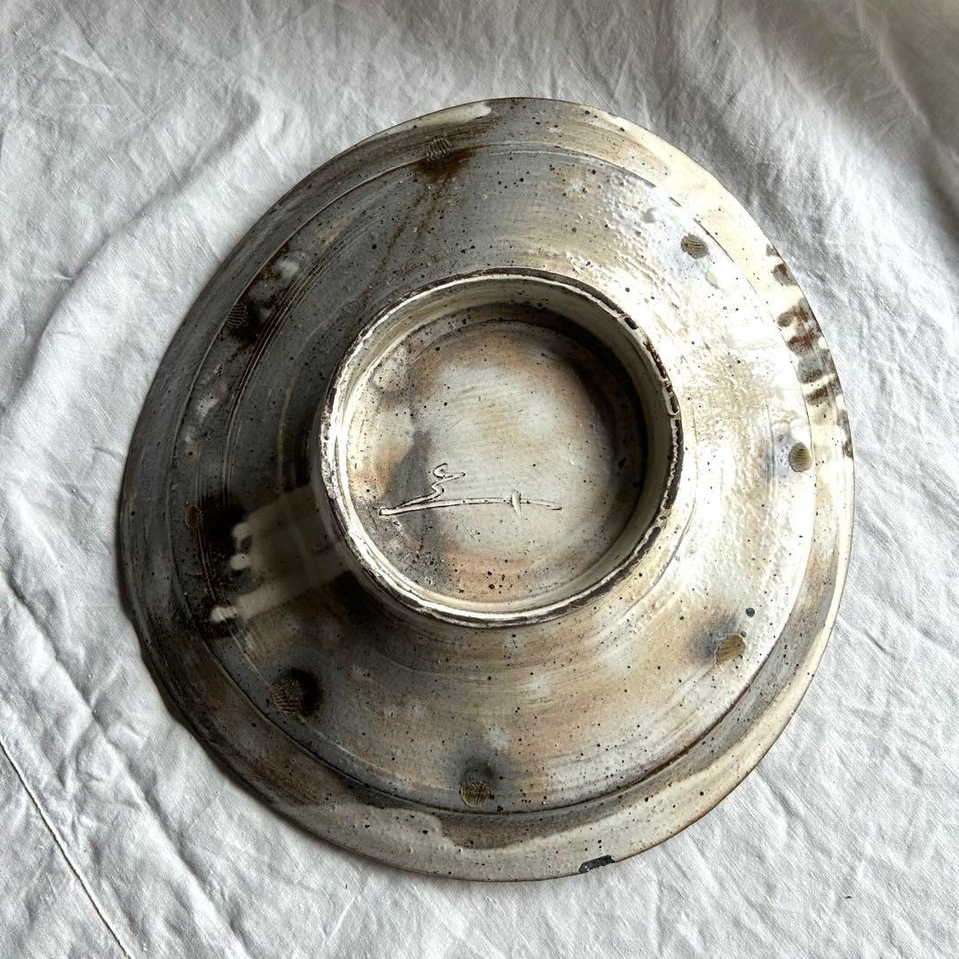 刷毛目　ゆがみ大皿　特大　日本　アンティーク　ヴィンテージ　骨董