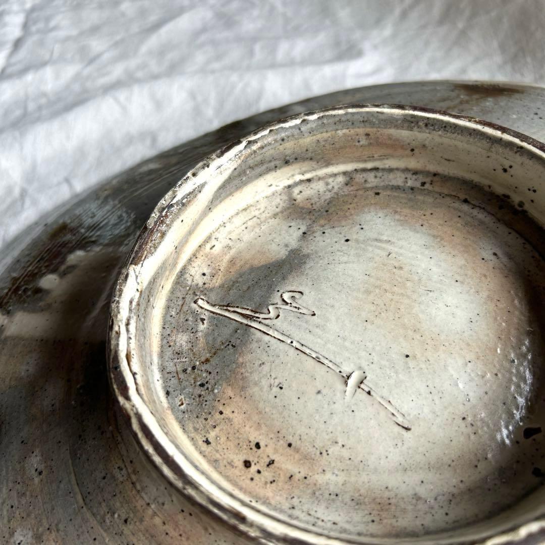 刷毛目　ゆがみ大皿　特大　日本　アンティーク　ヴィンテージ　骨董