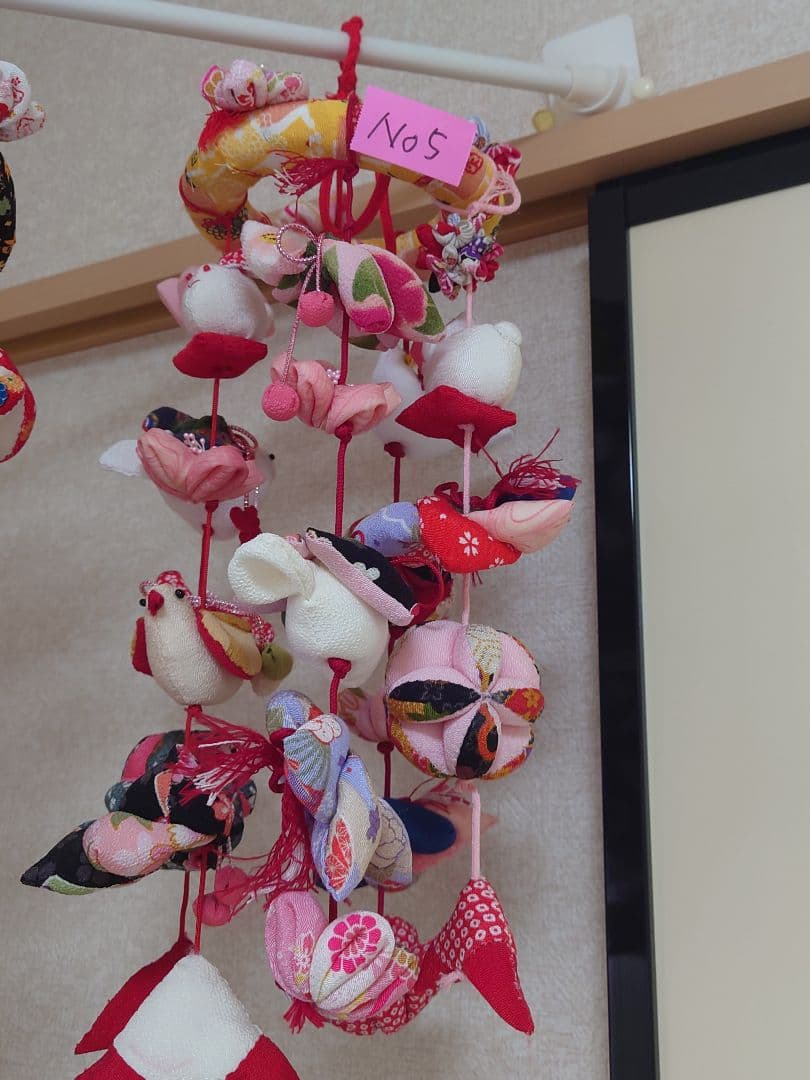 極美品　ハンドメイドひでばあちゃん作の縁起物のつるし雛　No.５