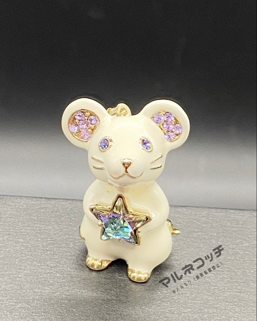 アナスイ　お星様と白ネズミ　ブローチ　ネズミ　ねずみ　星　スター