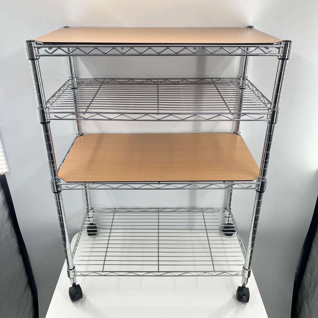 美品 Luminous ルミナス スチールラック メタルラック 4段 天板2枚付