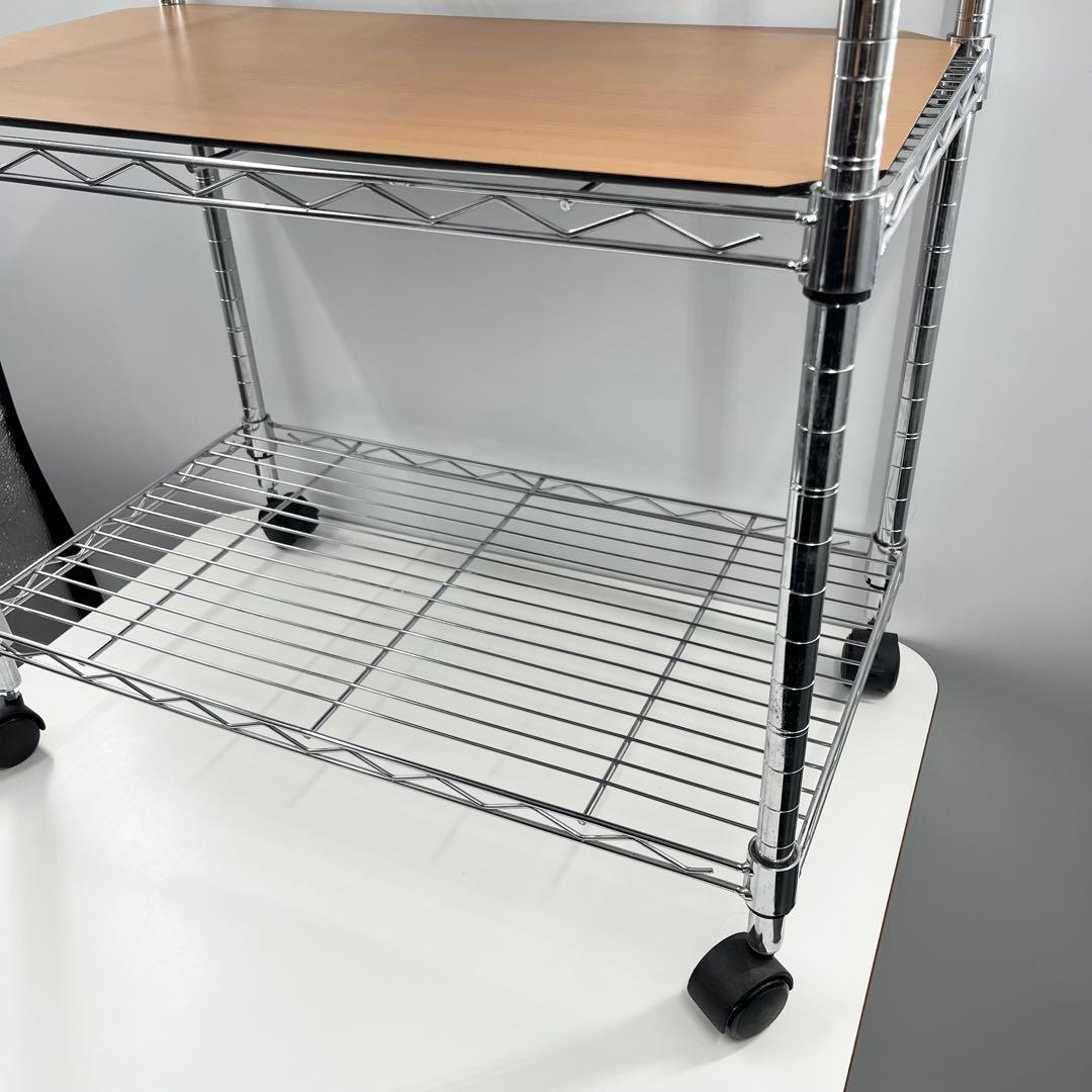 美品 Luminous ルミナス スチールラック メタルラック 4段 天板2枚付