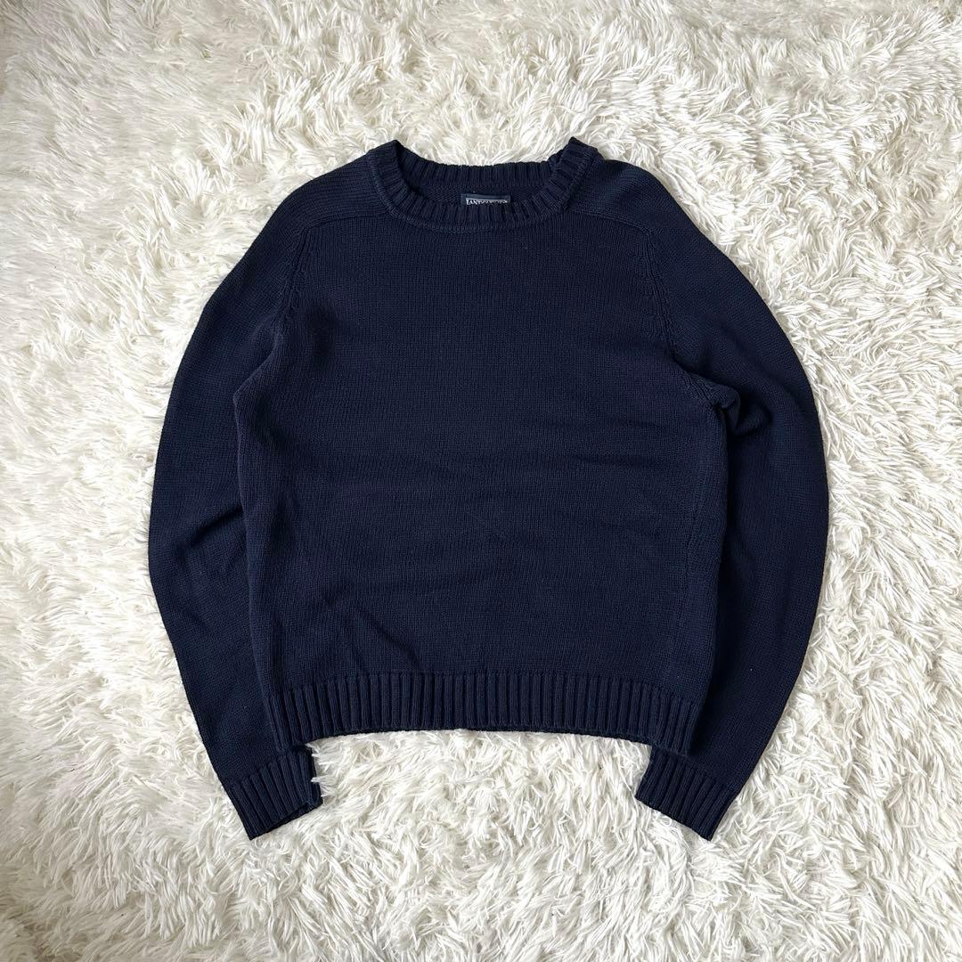 Lands’ End コットンニット 90s USA製 ネイビー ラグラン