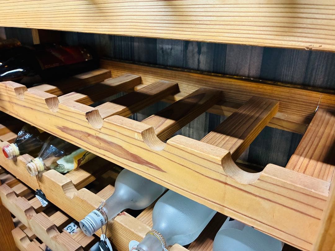 ★ 【特注・レア品】大型木製ワインラック 140本収納 バー・飲食店などに★