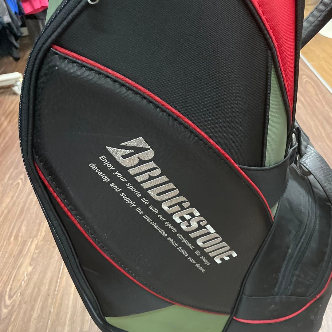 BRIDGESTONE キャディバッグ ブラック/グリーン/レッド