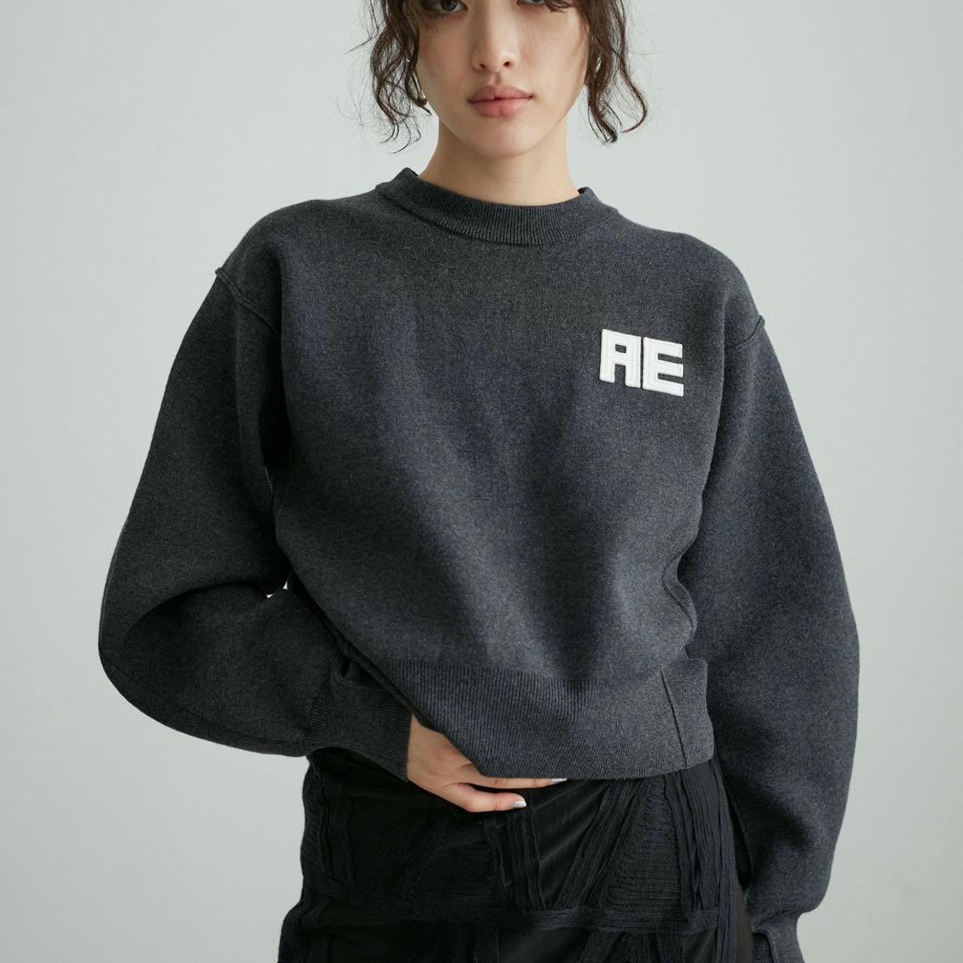 【サステナブル・洗える】フェルト刺しゅうニットプルオーバー