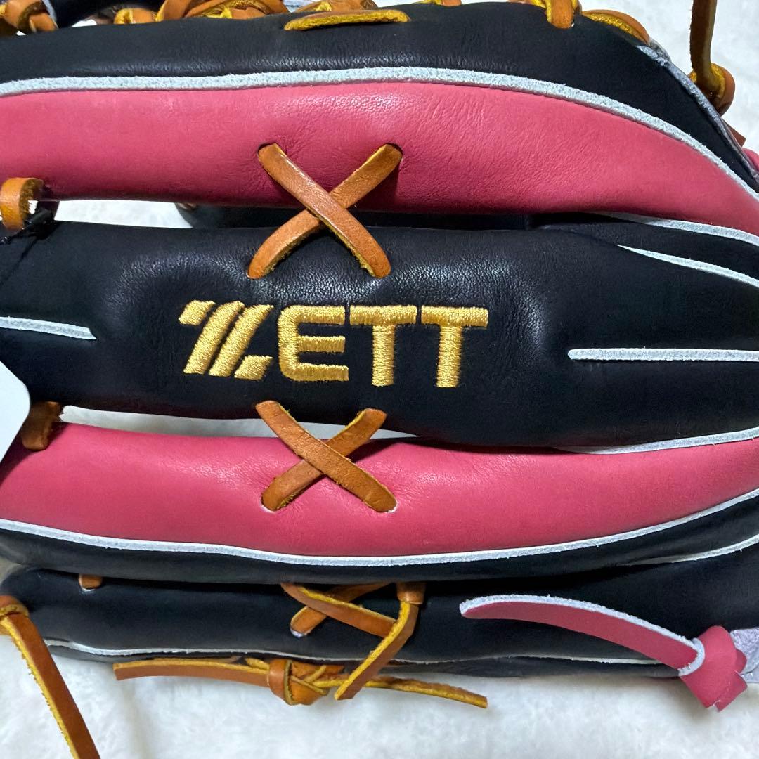 本日限定プロステイタス軟式外野用　桜刺繍　湯もみ型付け済即使用可　袋付新品未使用