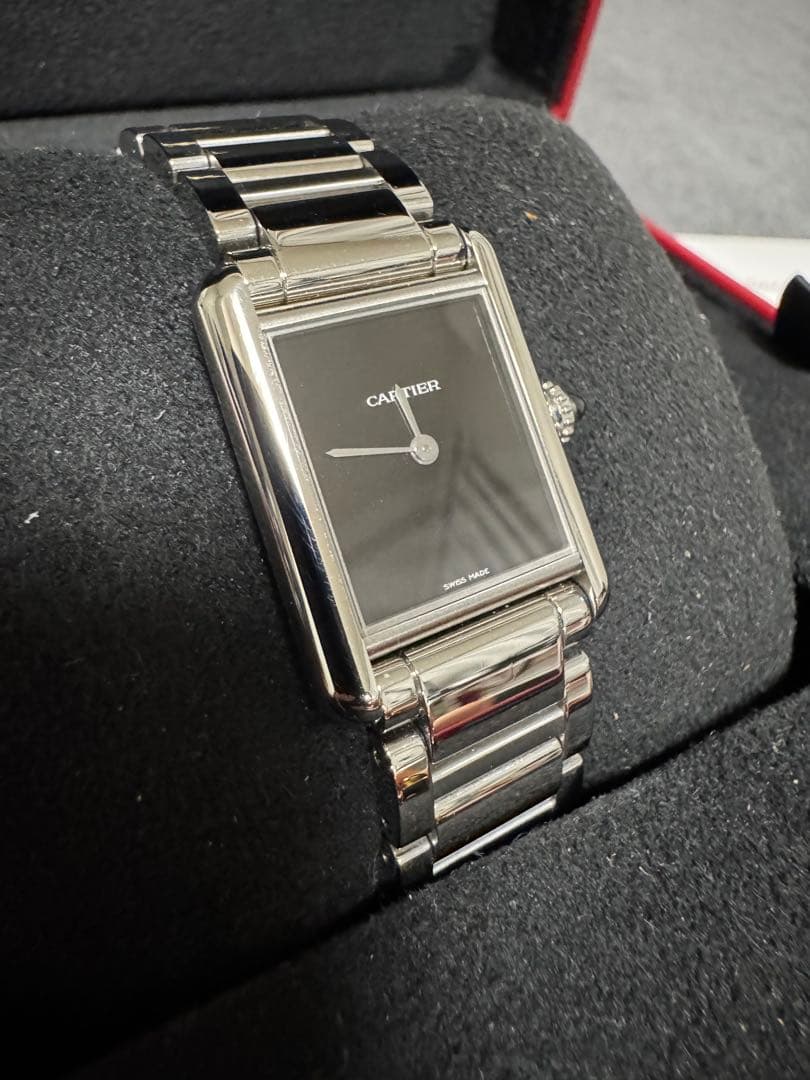 カルティエ タンクマスト SM WSTA0071 極美品 ブラックダイヤル