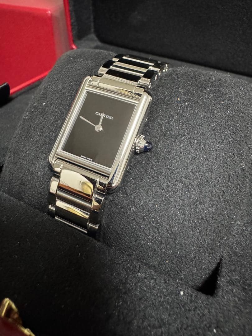 カルティエ タンクマスト SM WSTA0071 極美品 ブラックダイヤル