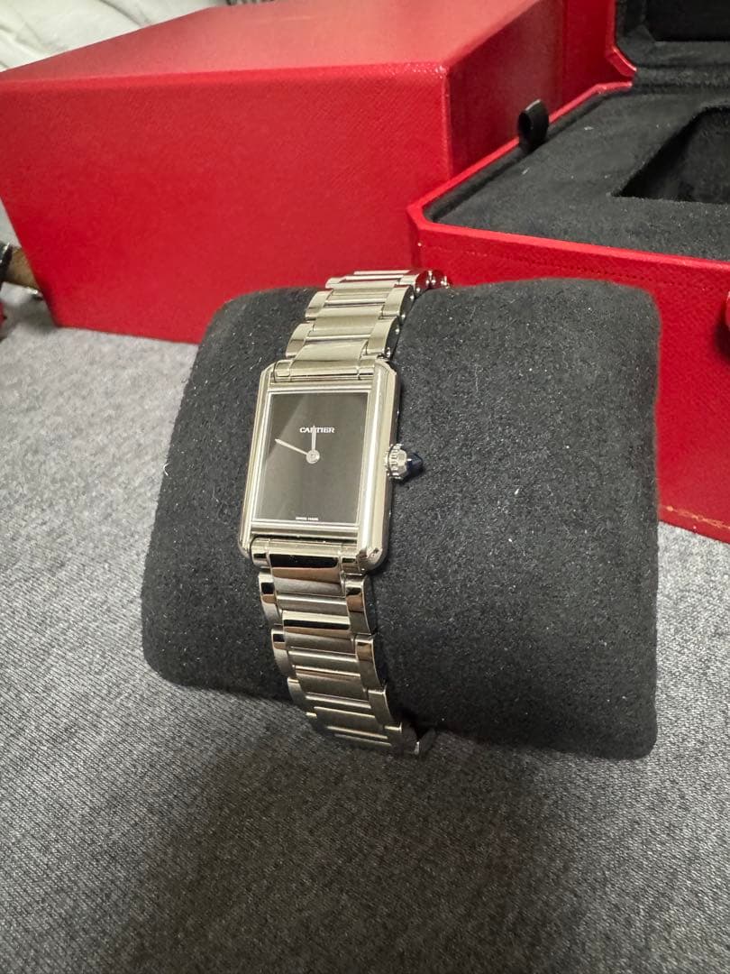 カルティエ タンクマスト SM WSTA0071 極美品 ブラックダイヤル