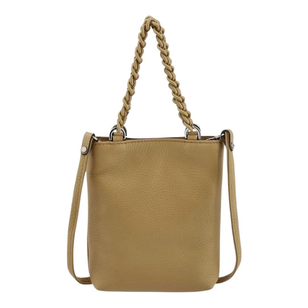 GIANNI CHIARINI 2WAYショルダーバッグ スマホ　ベージュ　本革