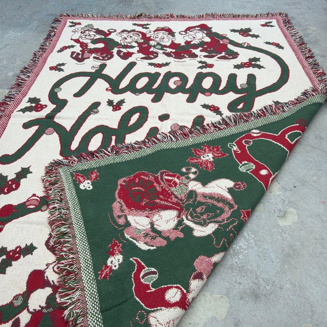 ディズニー　7人の小人　クリスマス　マルチカバー　ソファカバー　183x128