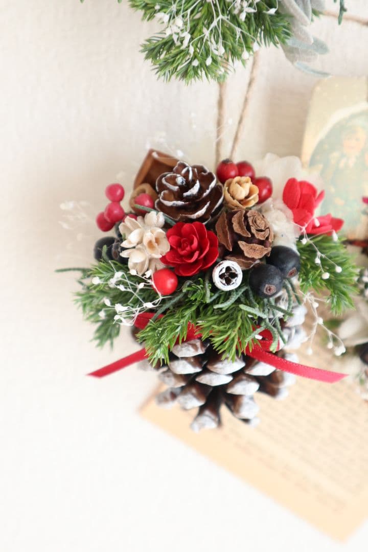 ドライフラワーꕤ︎︎Xmas流木ガーランド・スワッグ&リースꕤ︎︎アンティーク