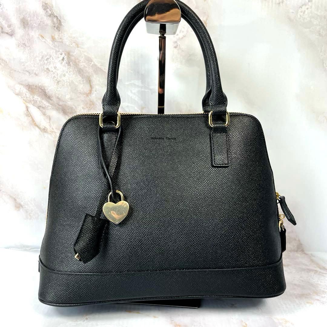 【極美品】ミランダカー×サマンサタバサ 本革 レザー 2way ハンドバッグ 黒