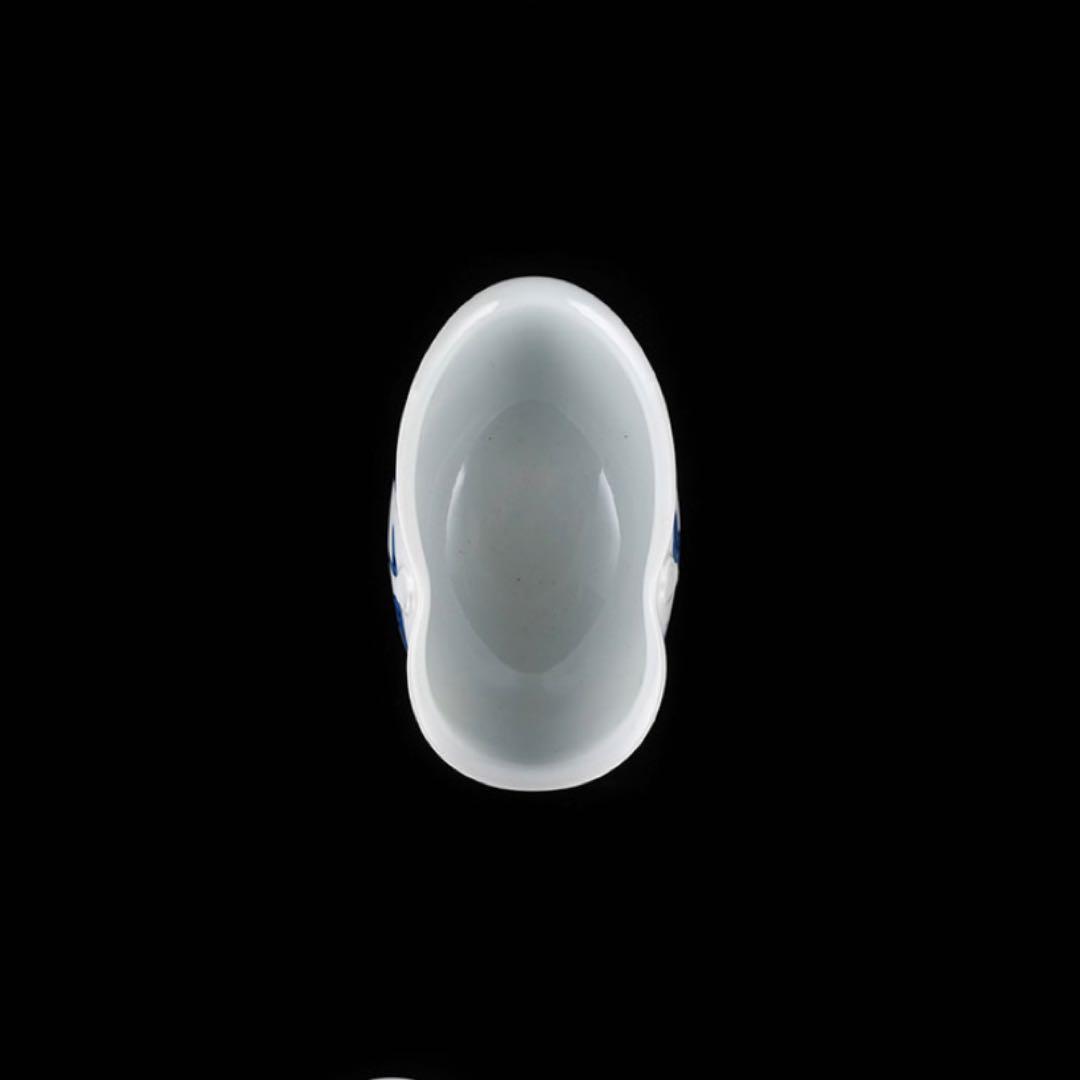 帝室技芸員 三代 清風 与平 造 青華磁 雲鶴図 煎茶 湯冷 四代 清風 識箱