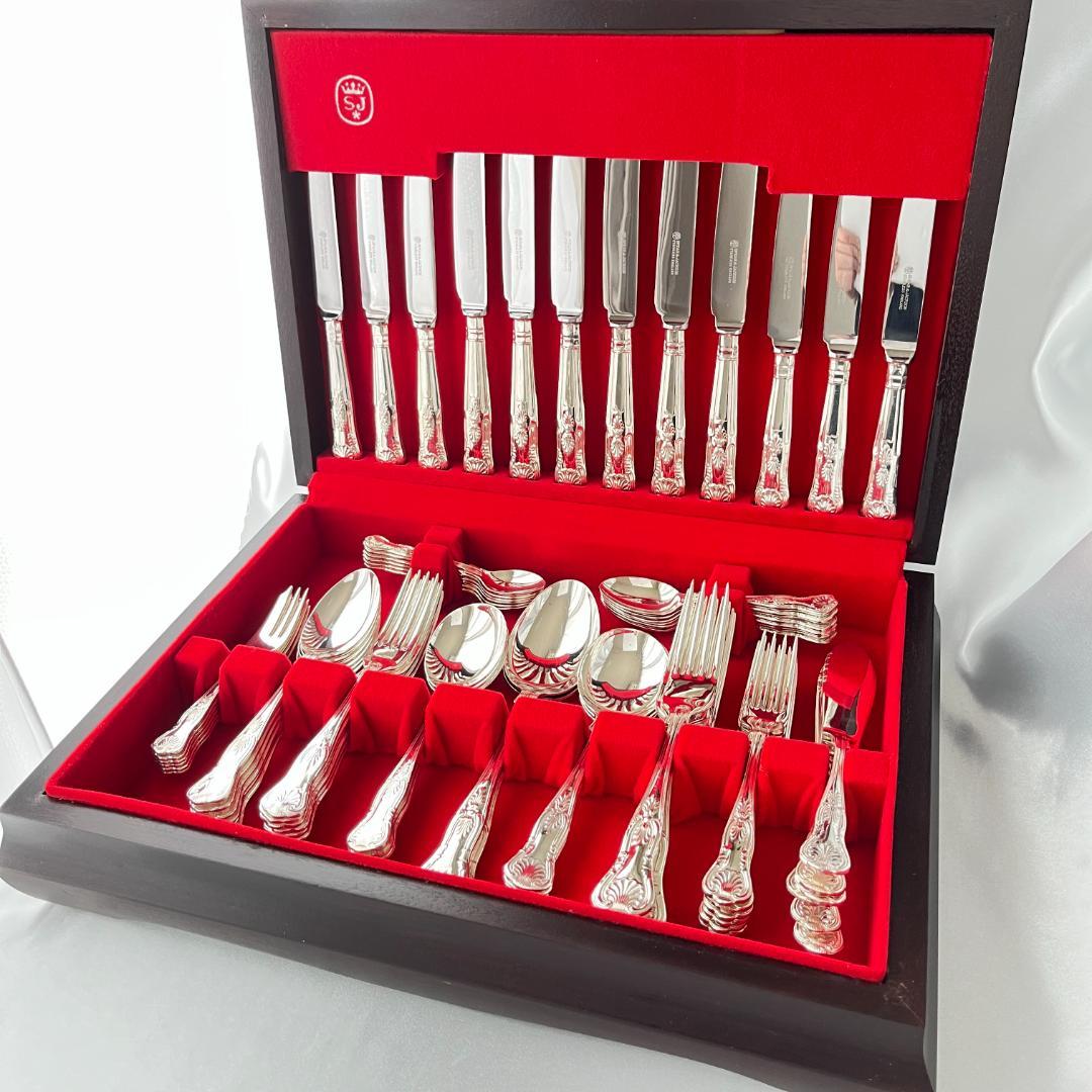 【SPEAR & JACKSON】キングスパターンのディナーフルセット 68本