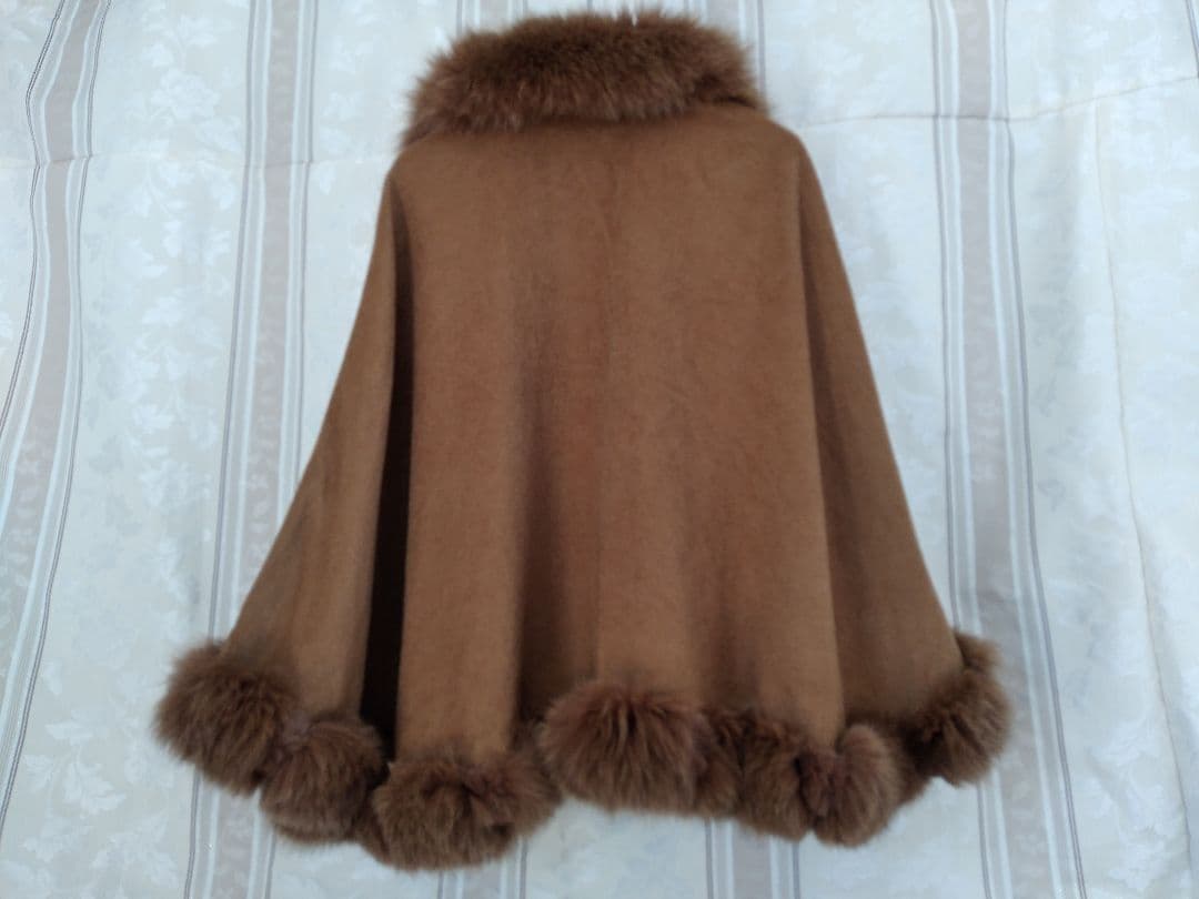 土日限定❣️底値【SAGA FURS】カシミヤ100% FOXファー ケープ