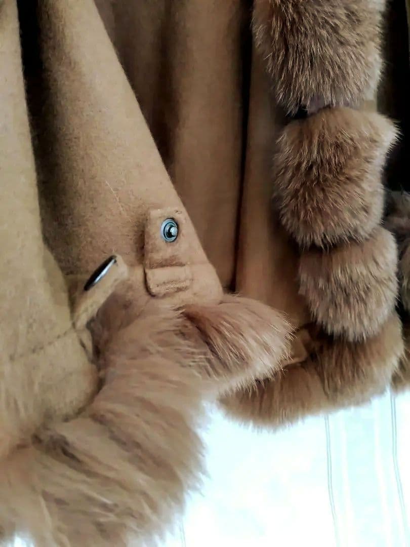 土日限定❣️底値【SAGA FURS】カシミヤ100% FOXファー ケープ