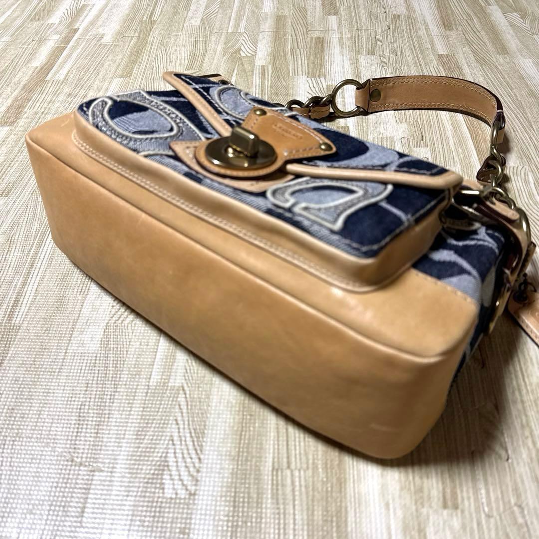 【超美品】COACHコーチ デニムバッグ　ハンドバッグ ヴィンテージ◇希少品◇