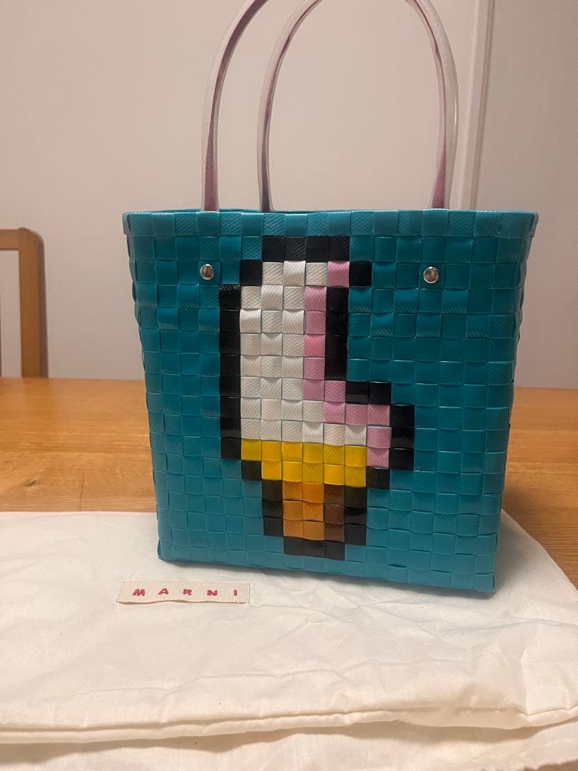 MARNIマーケット アイスクリームデザイン かごバッグ