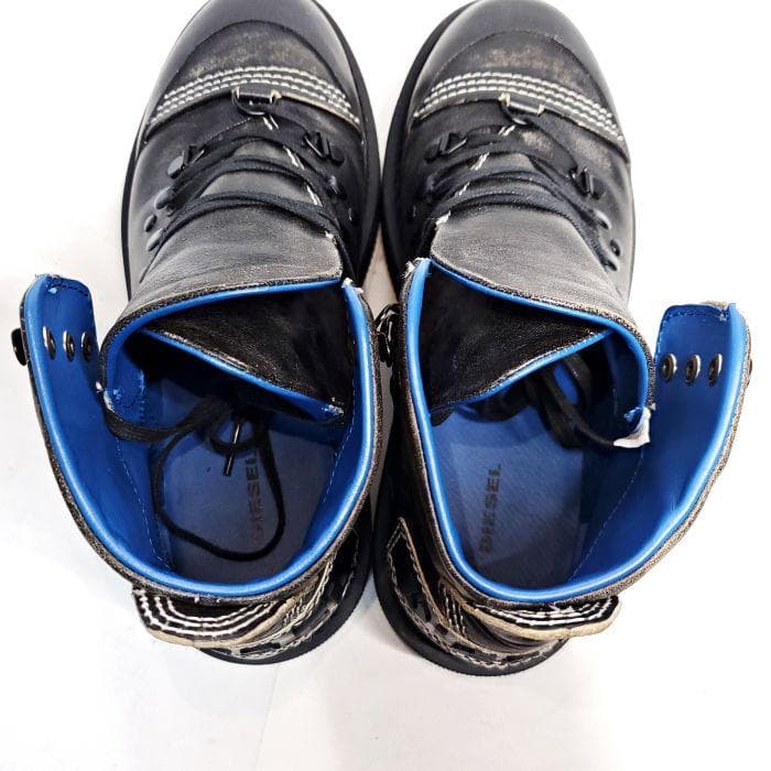 Diesel ディーゼル ダメージ加工 レースアップ レザー ブーツ