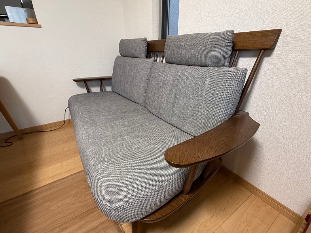 HIDA/飛騨産業 NEWMCKINLEY　3Pソファ ハイバック　ヘッドレスト