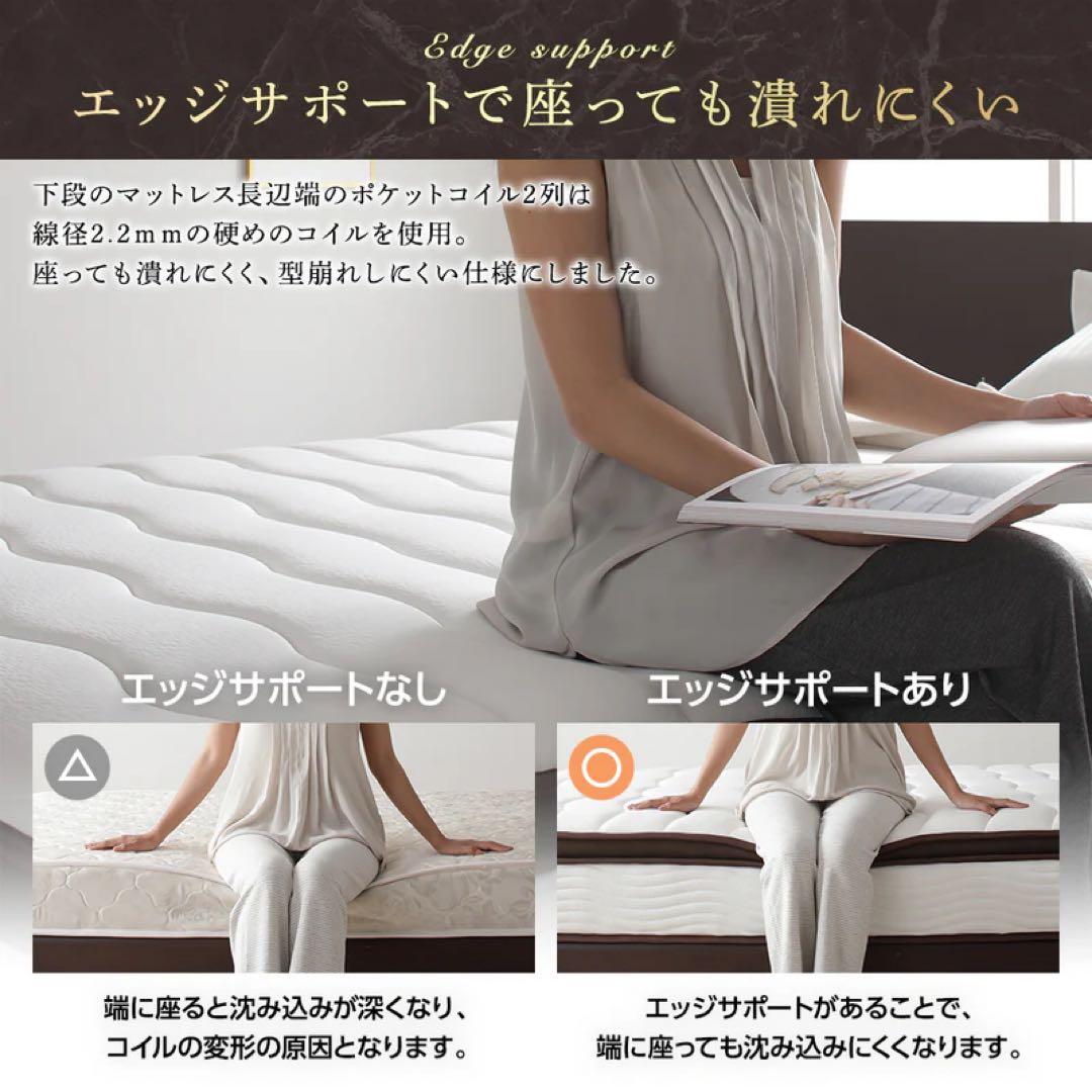 【美品・送料込み】RASIK 2層ポケットコイルマットレス ダブル ハイグレード