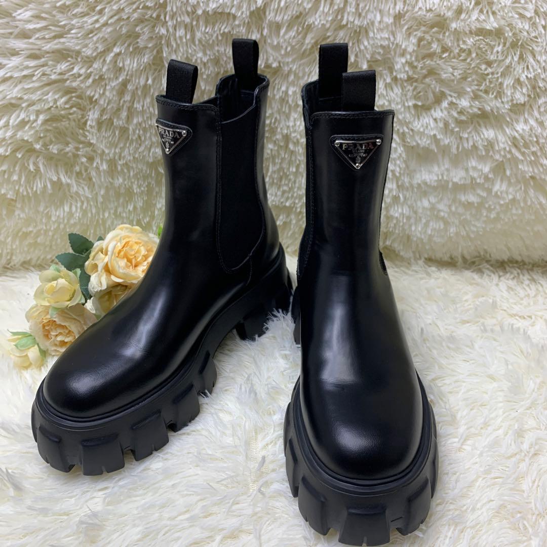 PRADA プラダ モノリス サイドゴア ブーツ