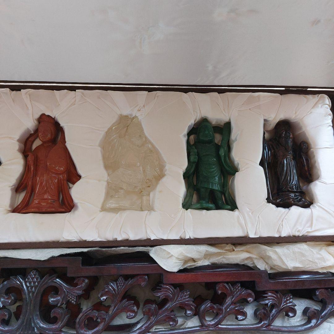 天然石七福神　置物　象牙　希少品　パワーストーン　開運