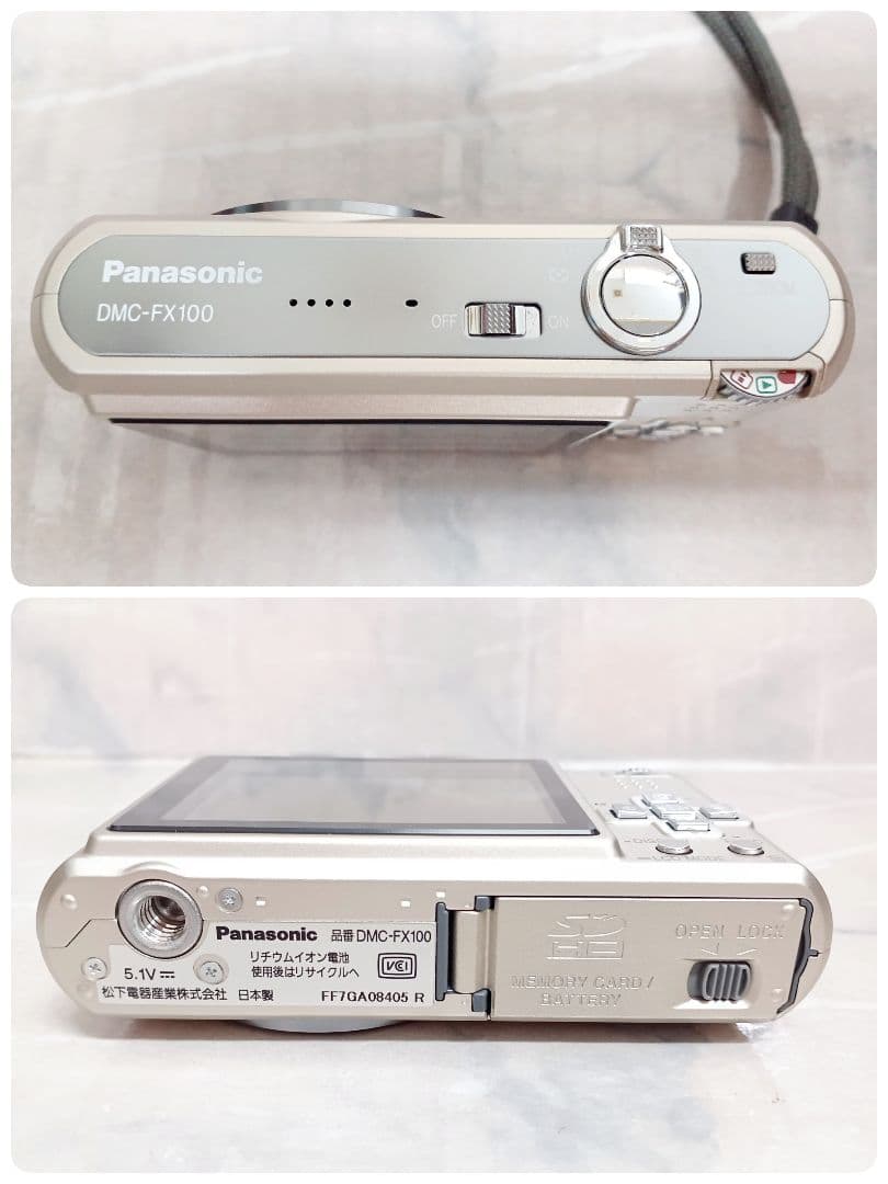 Panasonic　デジカメ　　DMC-FX100-N ゴールド