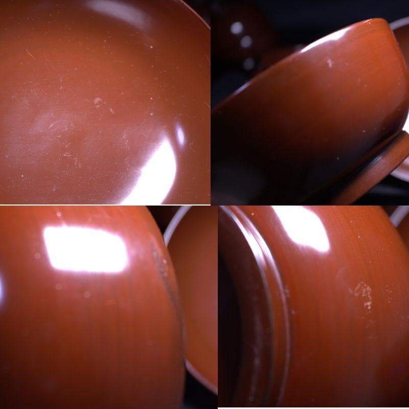 明治三十一年 木箱付｜輪島製 吸い物椀１０客｜100年以上の経年が生んだ深色漆