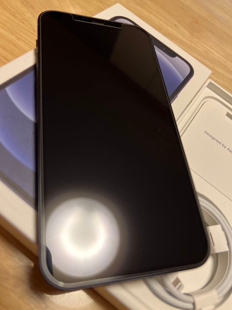 美品 iPhone 12 ブラック 64GB 本体 箱・充電ケーブル付き