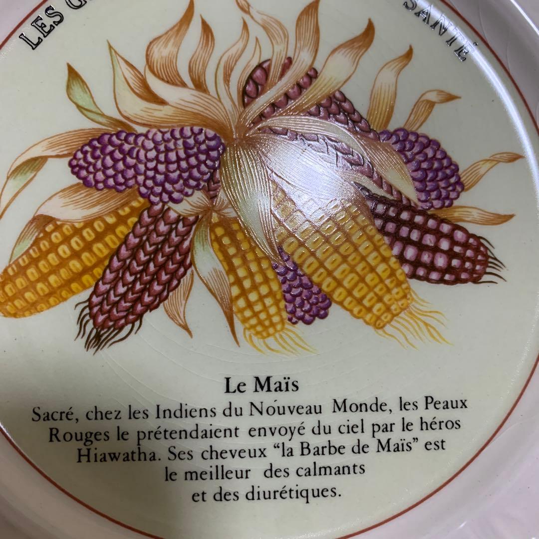 GIEN FRANCE ジアン　アンティーク　皿　8枚　野菜柄　ヴィンテージ