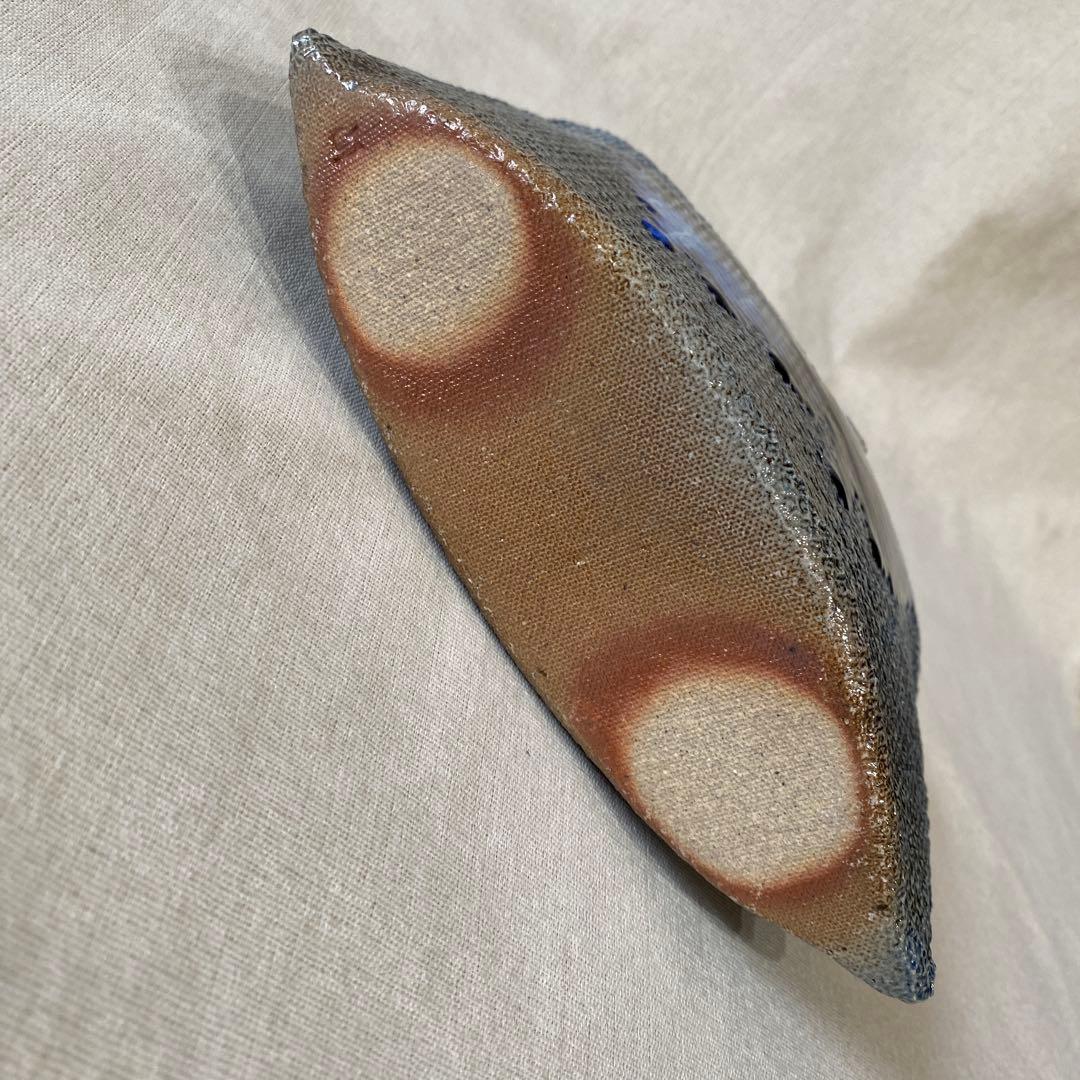 一の瀬焼 丸田窯元 塩釉布目扁壺 丸田巧 花器 花瓶 陶器