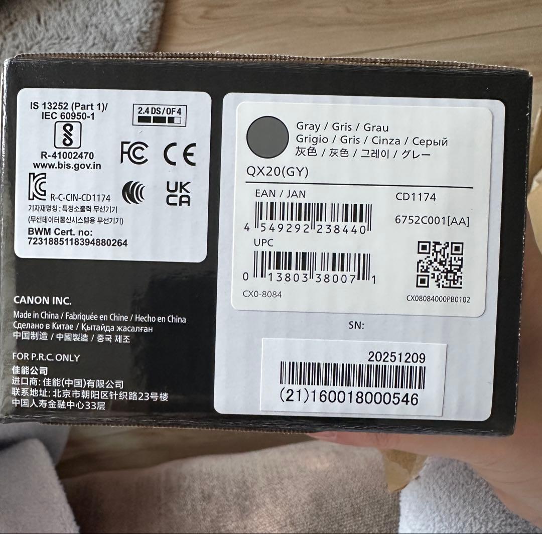 Canon SELPHY QX20 コンパクトフォトプリンター