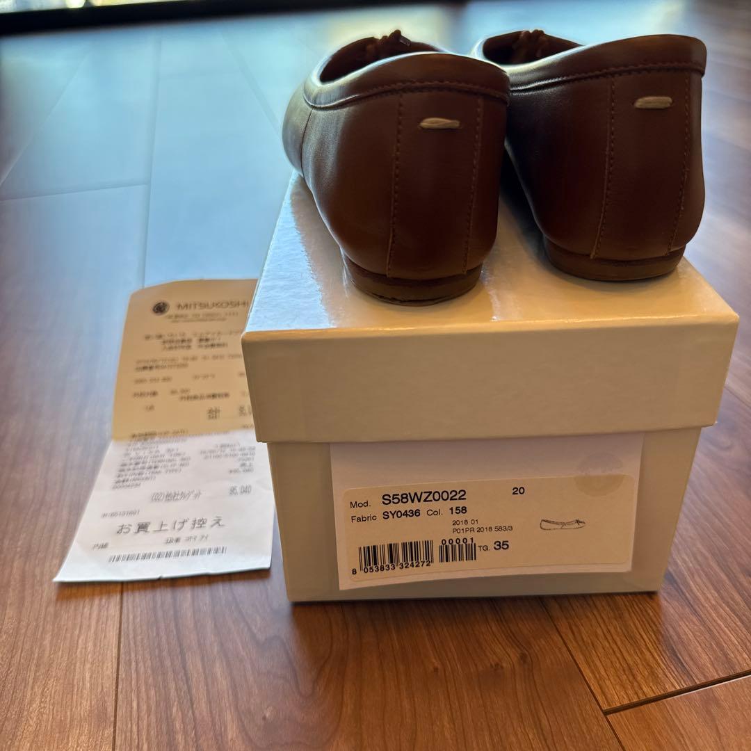 最終値下げ　メゾンマルジェラ　tabiパンプス　35 ブラウン