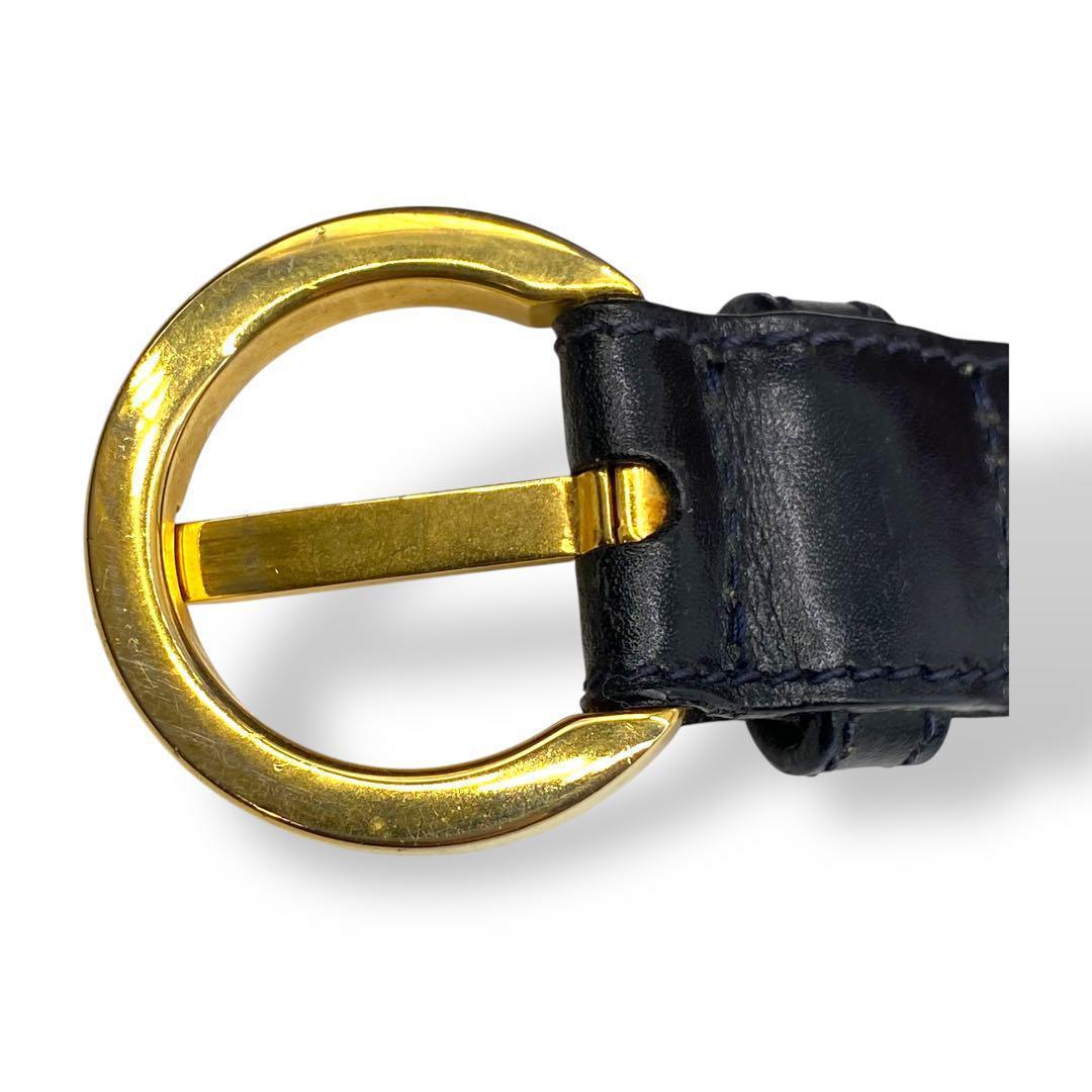 フェラガモ　ガンチーニ　ゴールド金具　ベルト　黒