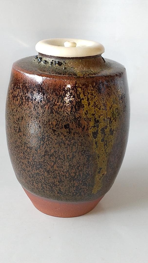 笹田有祥 摸 北野肩衝 茶入 唐物 大名物 仕覆 二人静 茶道具 共箱 栞 新品