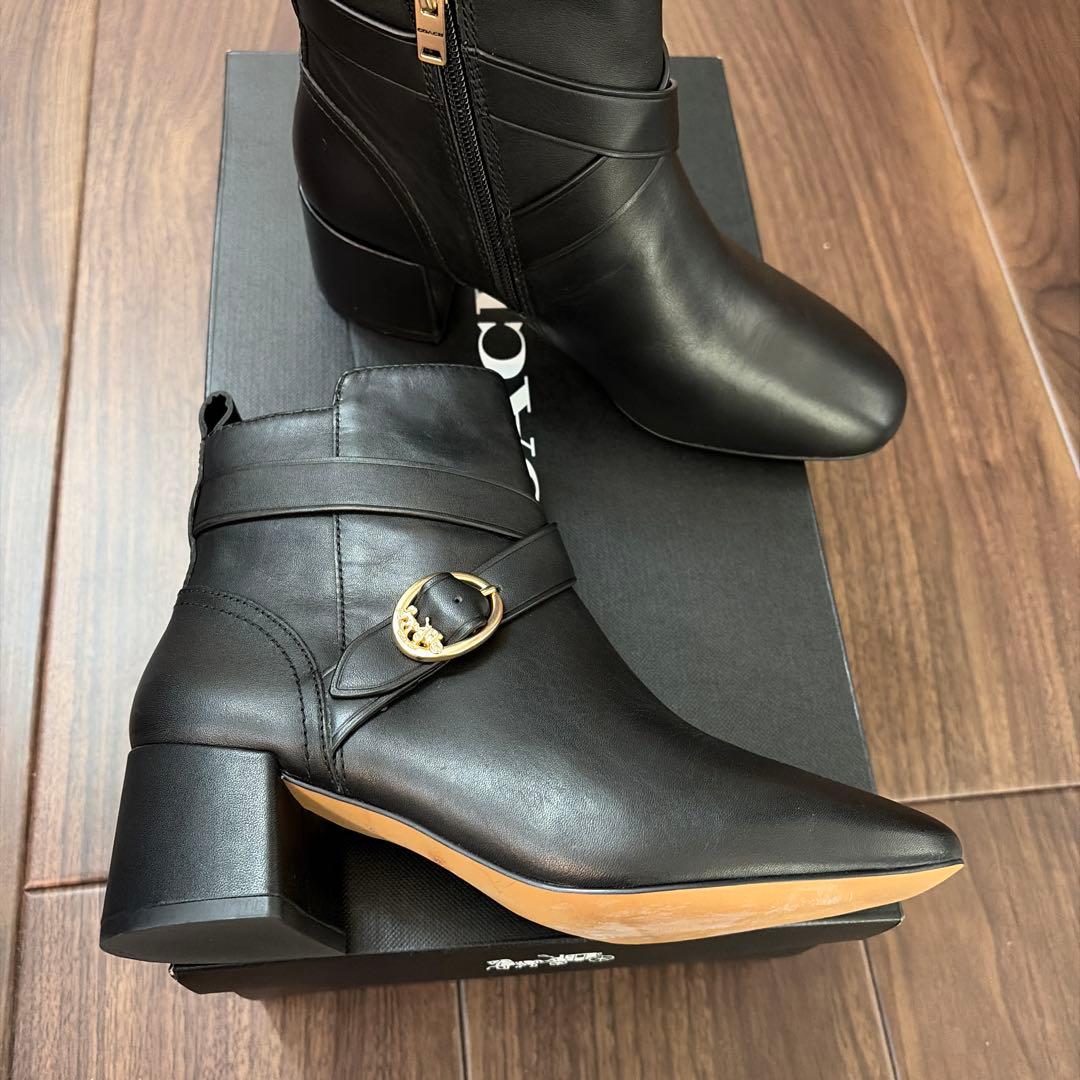 【最終値下げ】COACH ブラック アンクルブーツ