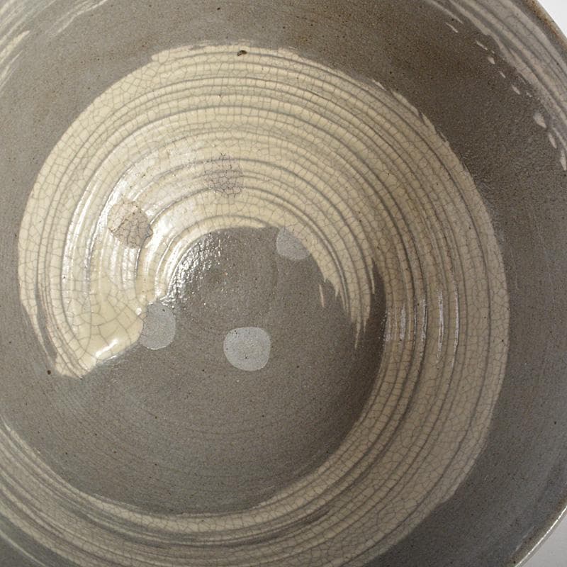 萬古焼　多気檗山作　淡々斎篆刻　刷毛目茶碗　銘彩雲　淡々斎極め箱　V　R6933