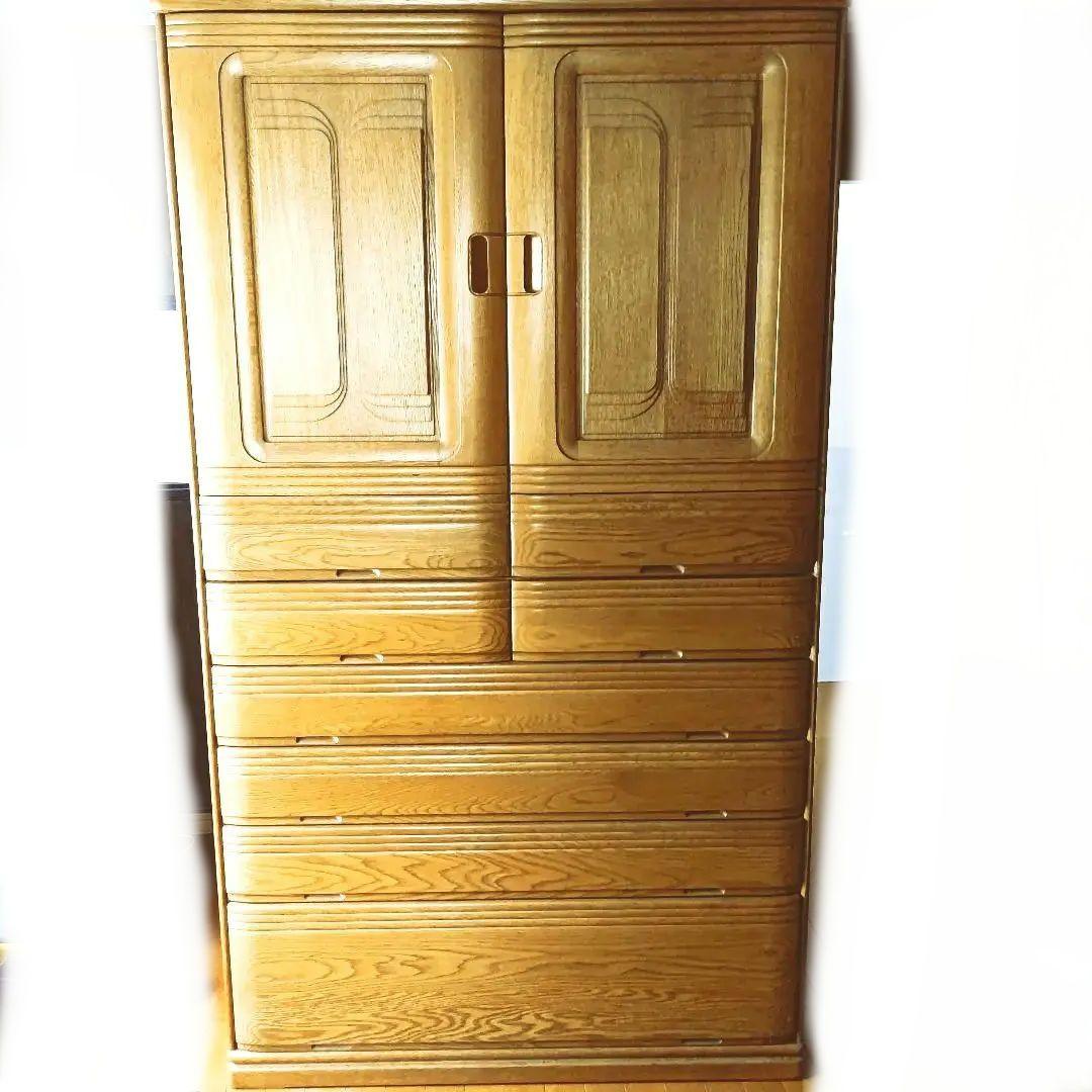 府中家具和箪笥　全面天然ナラ材　内側総桐