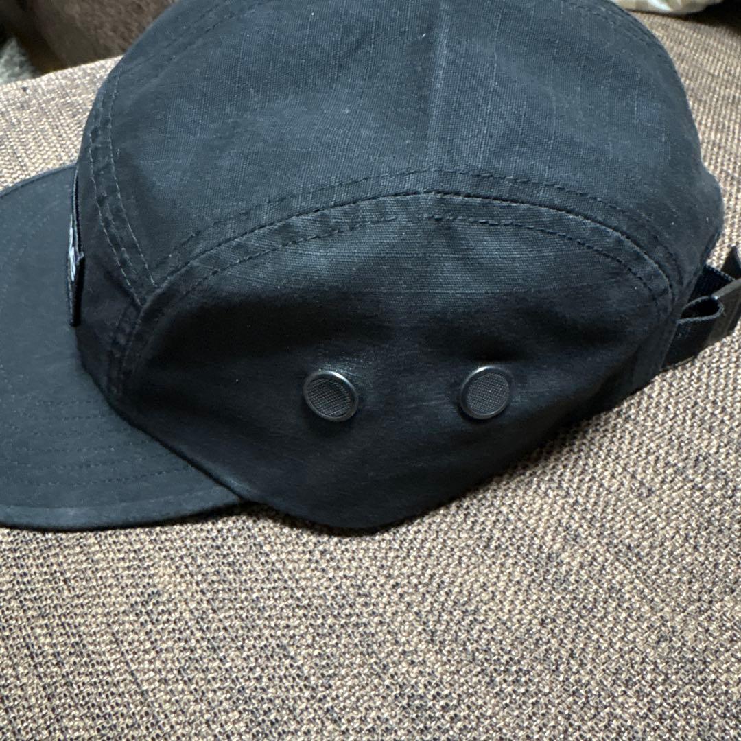 Supreme 黒 キャップ ボタン付き