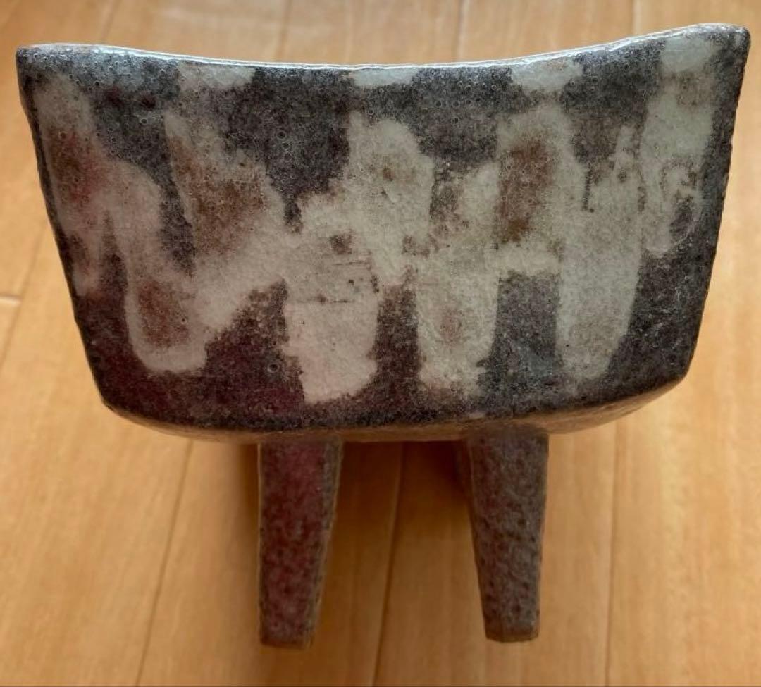 ⭐️アンティーク⭐️脚陶器製長方形鉢花瓶 ヴィンテージ生け花アレンジメント