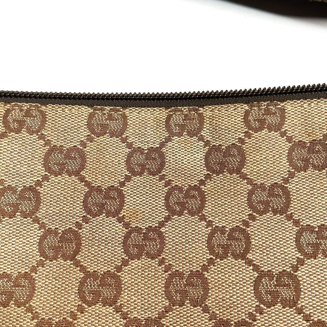 美品 GUCCI ショルダーバッグ GG キャンバス レザー