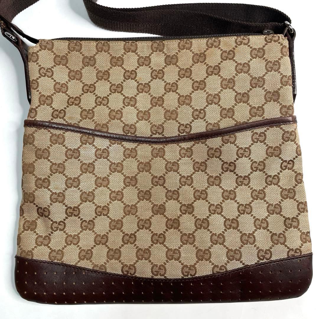 美品 GUCCI ショルダーバッグ GG キャンバス レザー