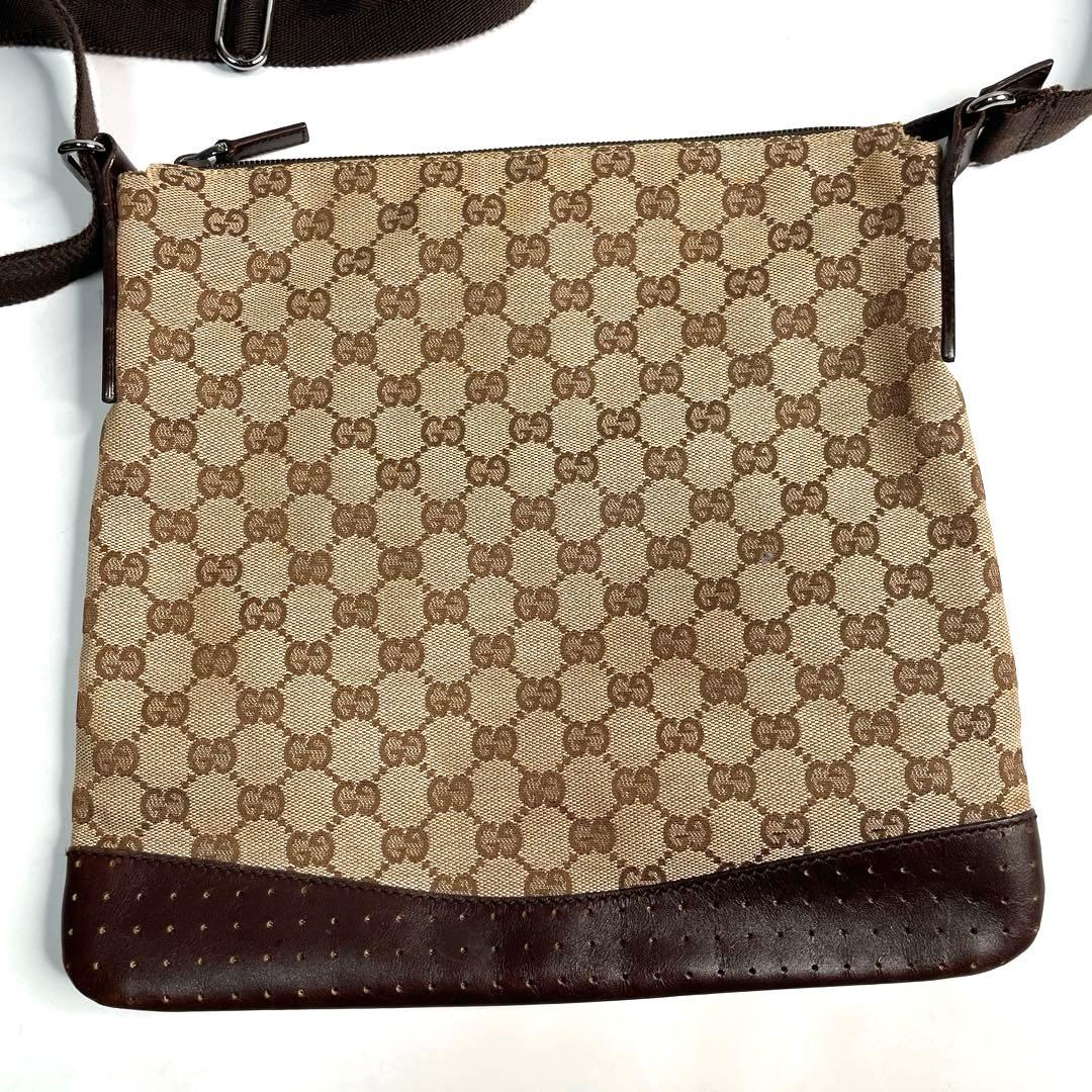 美品 GUCCI ショルダーバッグ GG キャンバス レザー