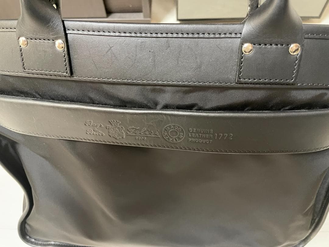 【美品】フェリージ Felisi ビジネスバッグ 1772/DS ブラック