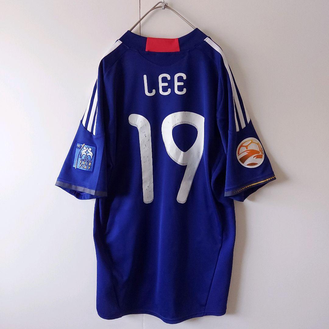 超希少2011アジアカップ日本代表李忠成選手公式ユニフォーム L 青オフィシャル