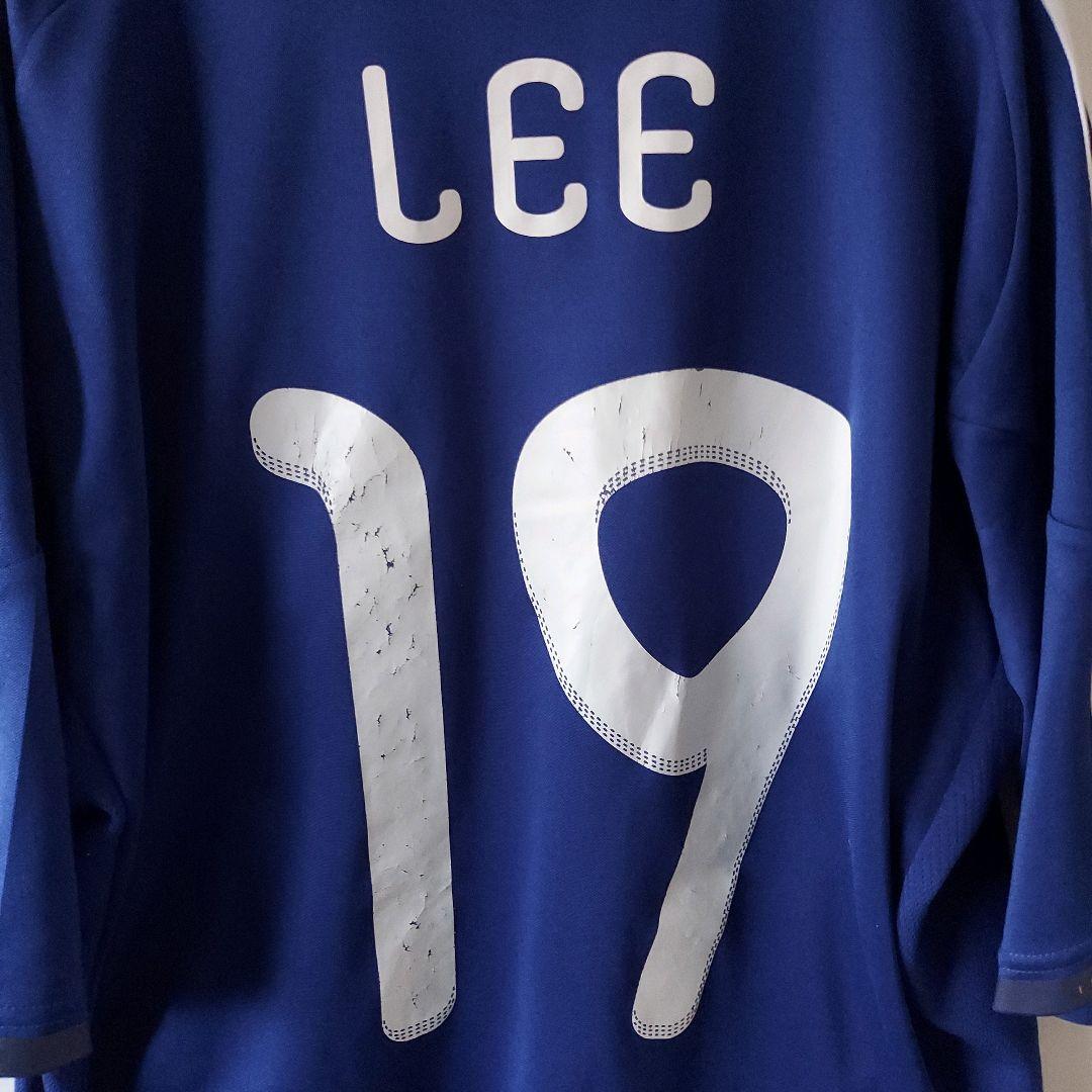 超希少2011アジアカップ日本代表李忠成選手公式ユニフォーム L 青オフィシャル